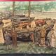 old marine, oil on canvas, M. Guillet! Audierne around the Agres