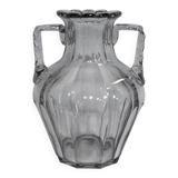 Baccarat crystal vase with handles, 19th century, cut sides