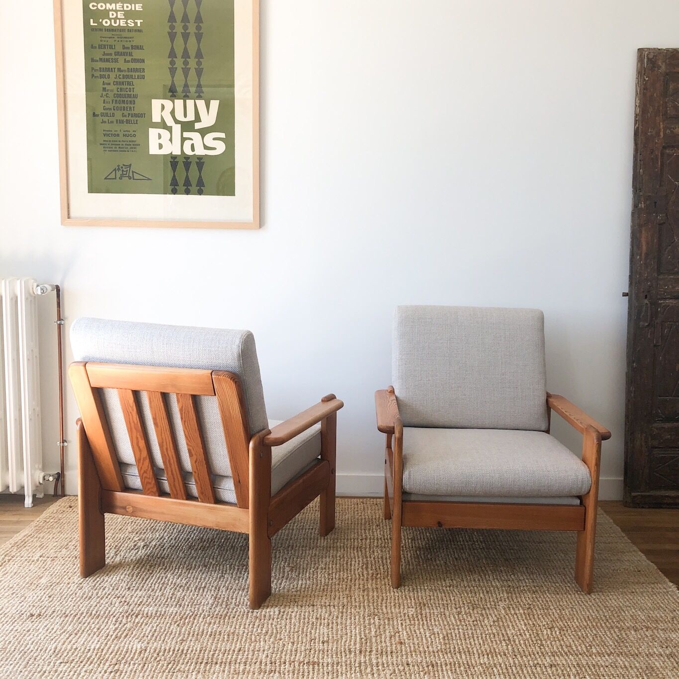 Swedish pine armchairs