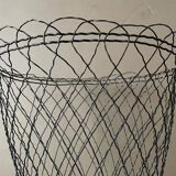 Old metal wastebasket