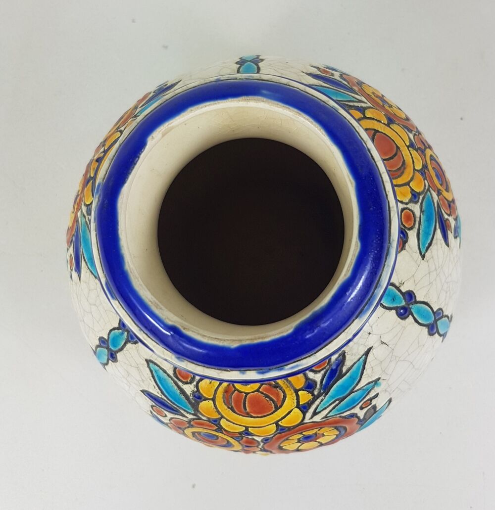 Ceramic vase by Boch La Louvière