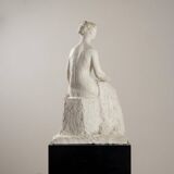 Gertrude Bret, Woman Sitting, 1900s, plaster sculpture