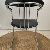 4 fauteuils Skaï et chrome