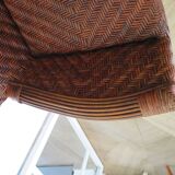 Woven rattan armchair, 1980s