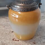 Art nouveau glass cookie jar