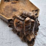 Plateau en bois sculpté fait main