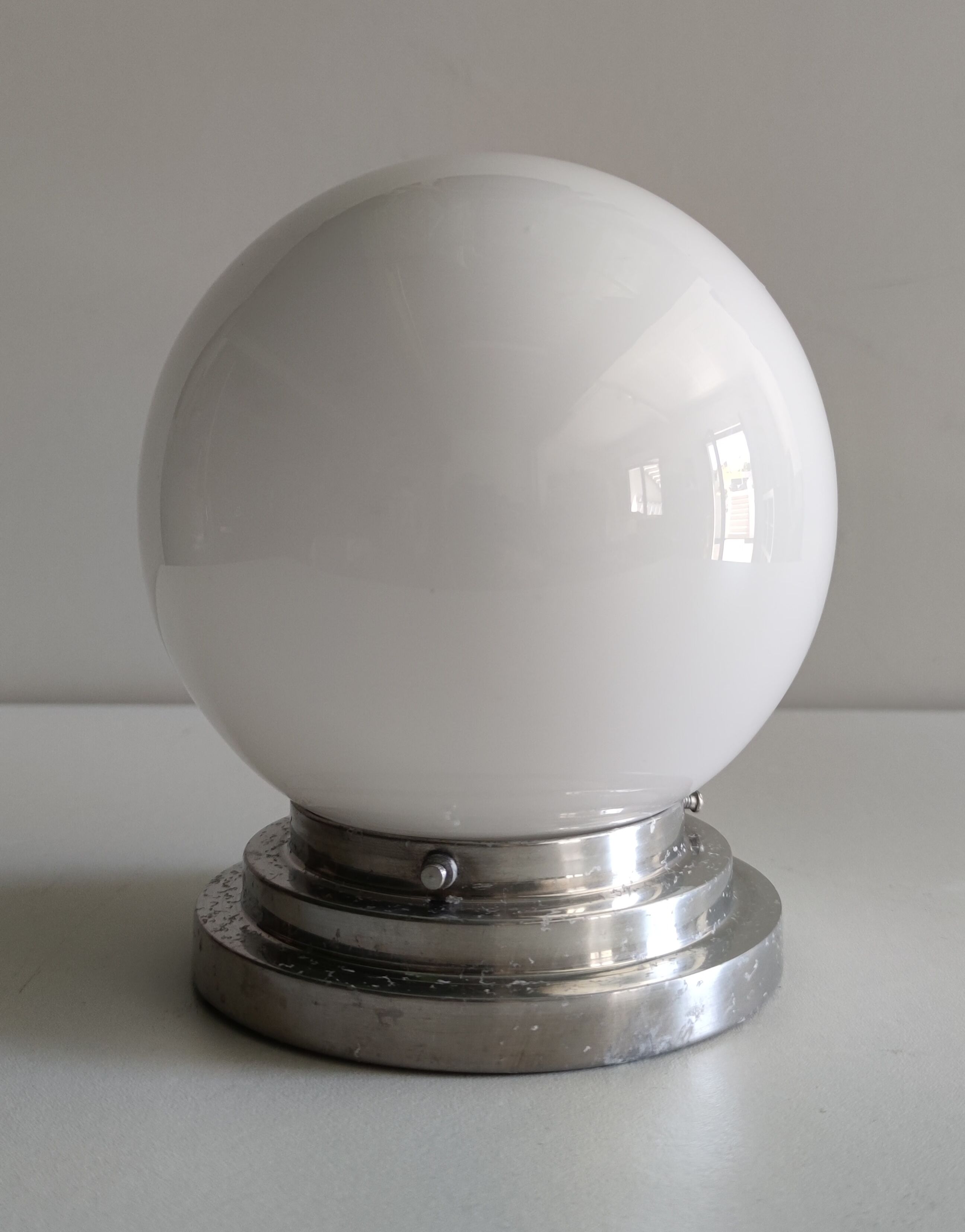 Glass/metal ceiling lamp