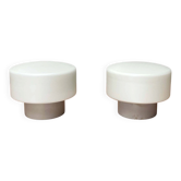 Lampes en verre murales ou de plafond minimalistes allemandes de style mid-century moderne de Kaiser Leuchten, années 1960, ensemble de 2.