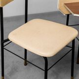 Console in legno 2 sedie in tessuto anni ’60 vintage modernariato