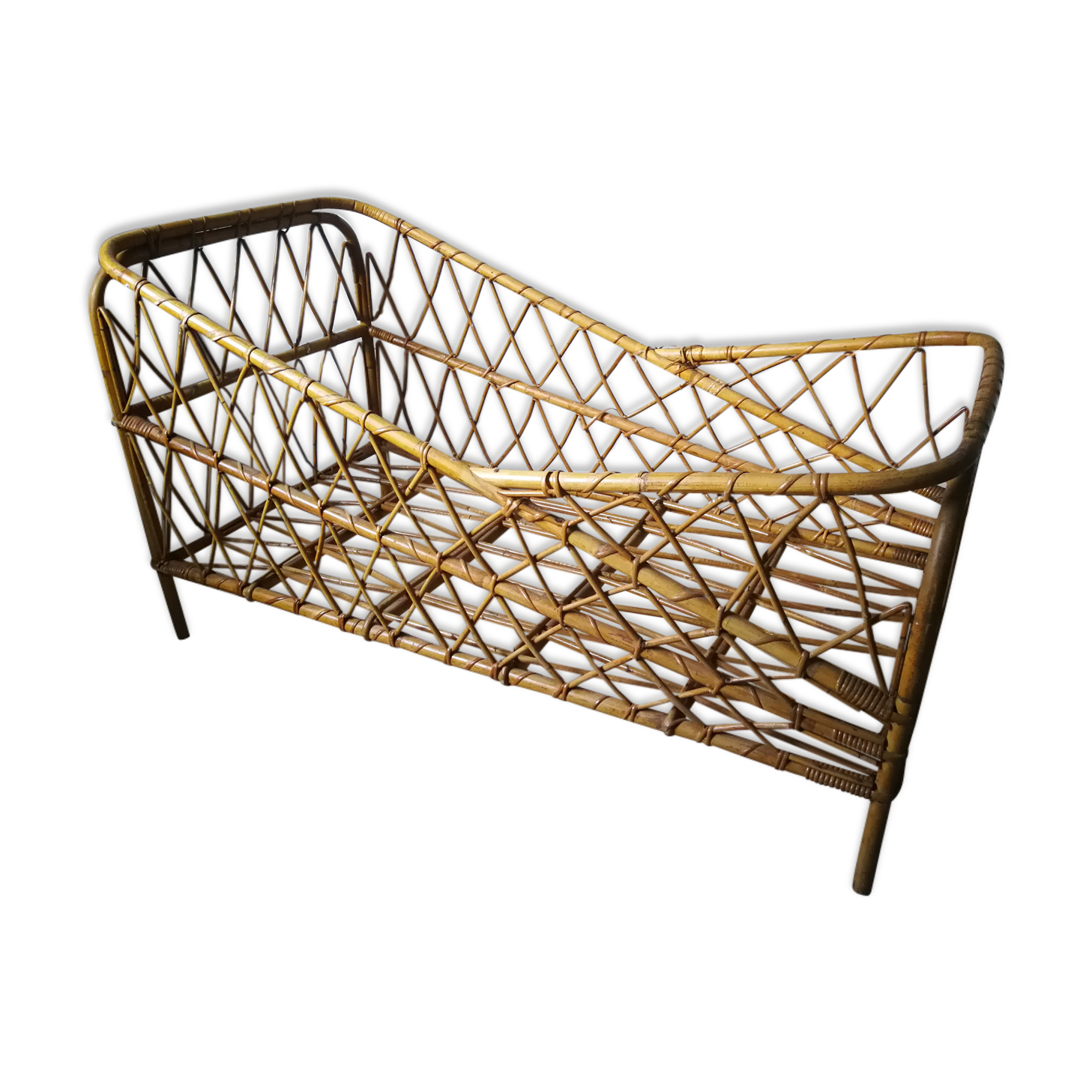 Bed cradle rattan child 60s