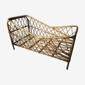 Bed cradle rattan child 60s