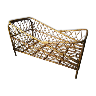 Bed cradle rattan child 60s