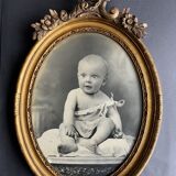 Carved and gilded wooden frame