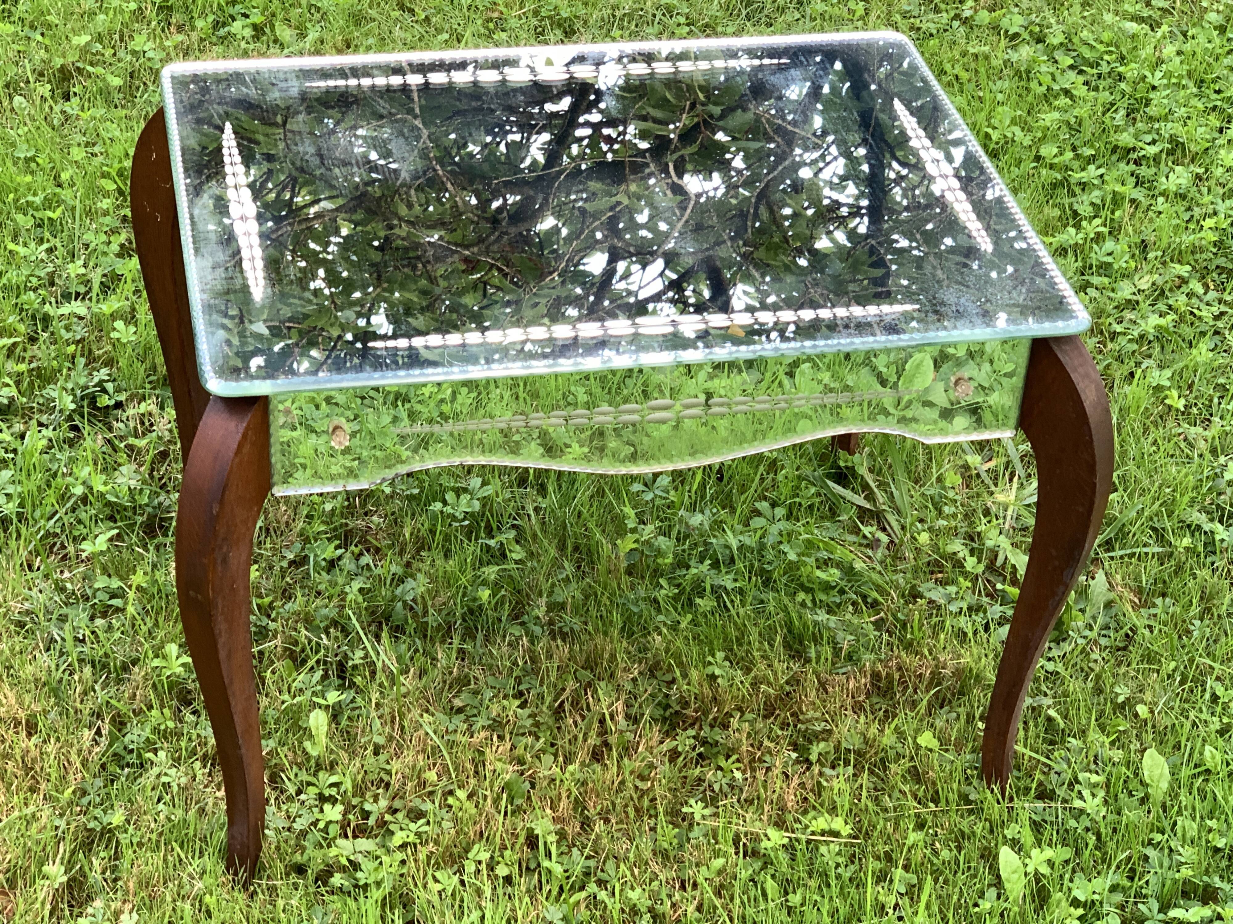 Mirror coffee table, 1950