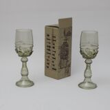 Roemer wine glasses by Josed & Eva Flek, Novy Bor Czechoslovakia.