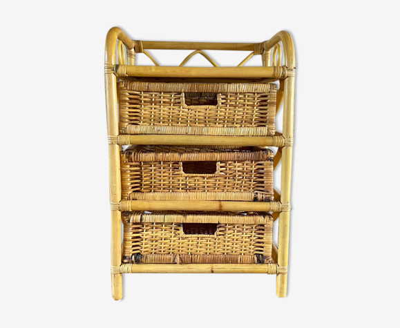 Rattan drawers chest