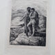 Gravure sur vieux françois nicolas chifflart (1825 - 1901) le passé gravure sur vieux papier japonais.