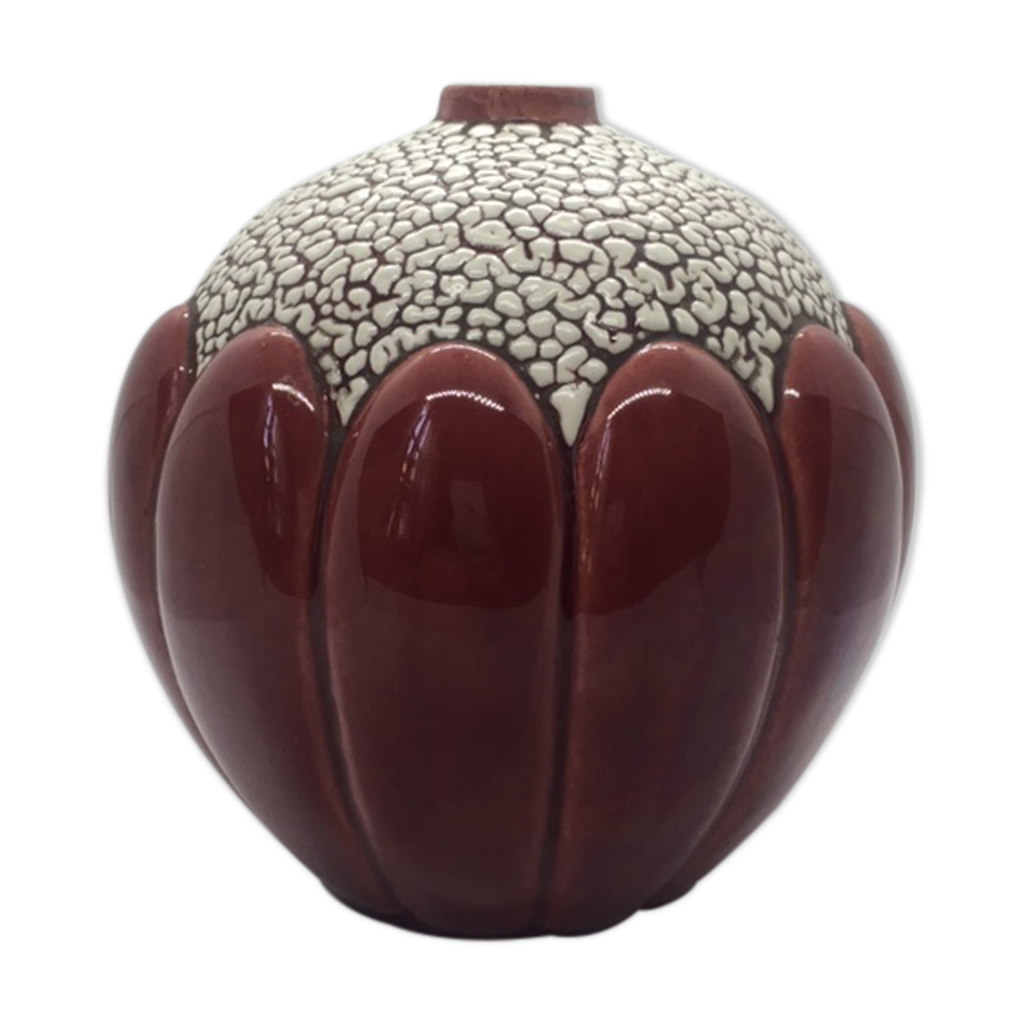 Vase boule St Clément art déco Selency