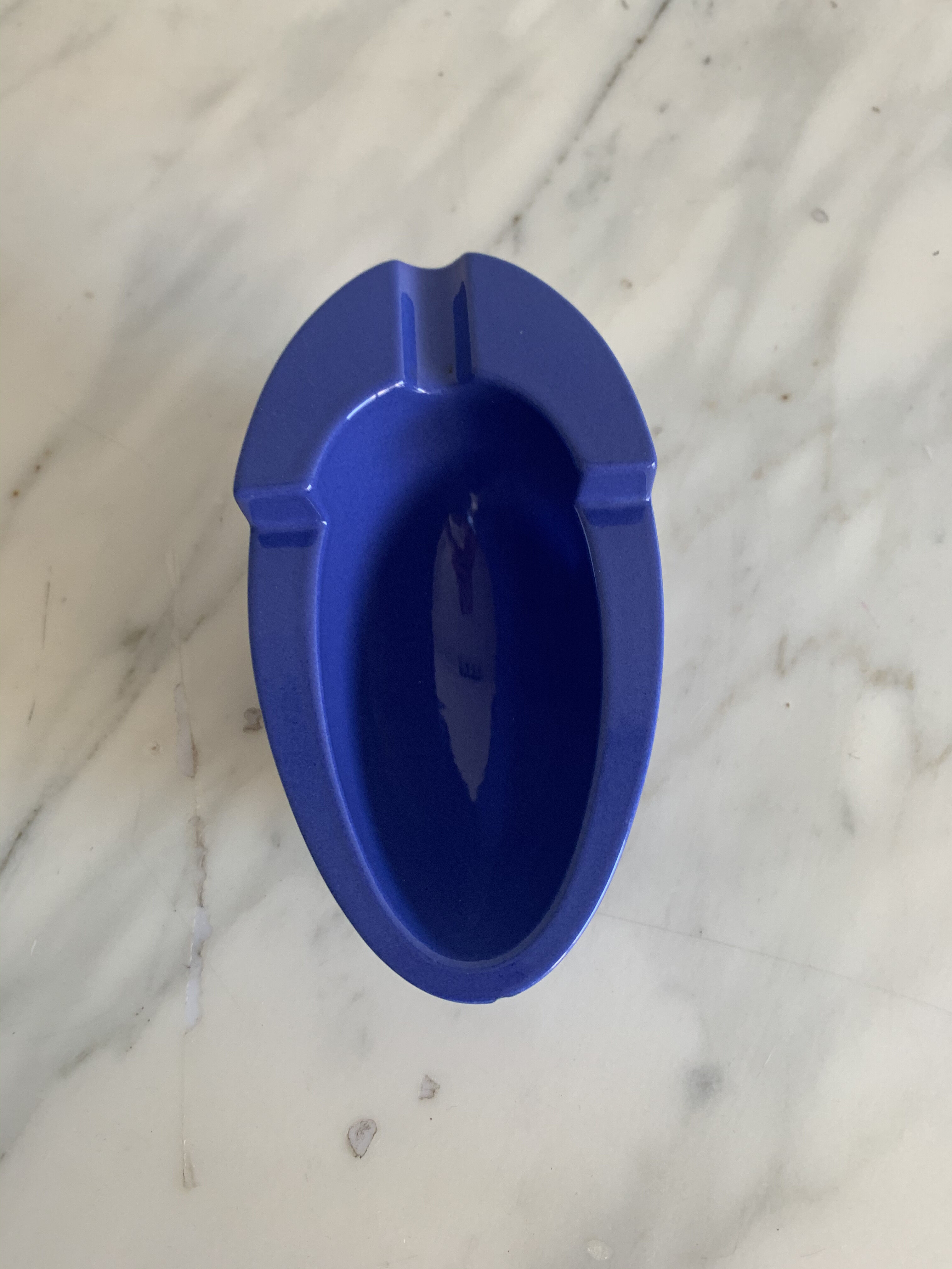 Claude Dumas blue ceramic ashtray