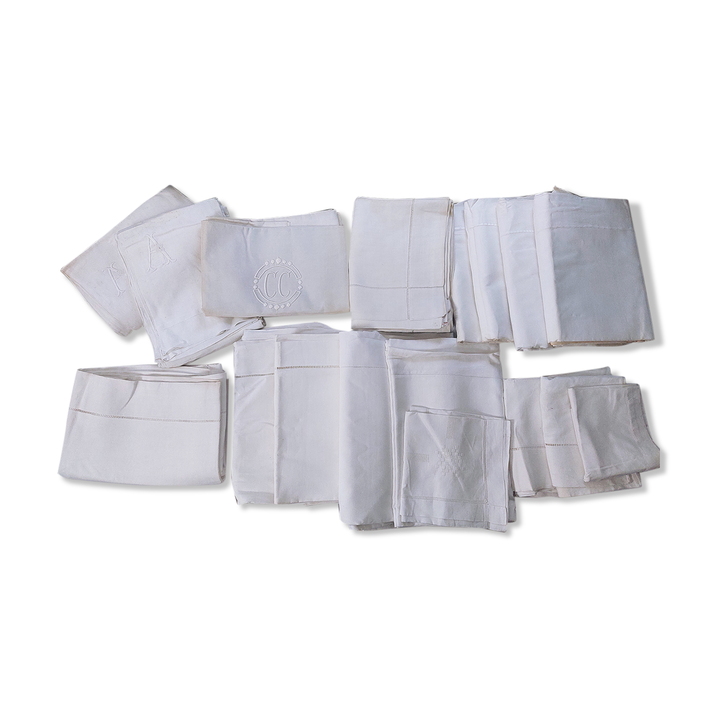 Set of antique linen sheets