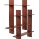 Rare, sculptural teak wall shelf / Mid-century Danish modern design / 1960s minimalism