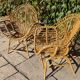 Salon de jardin en rotin et bambou attribué à Franco Albini, Italie 1960