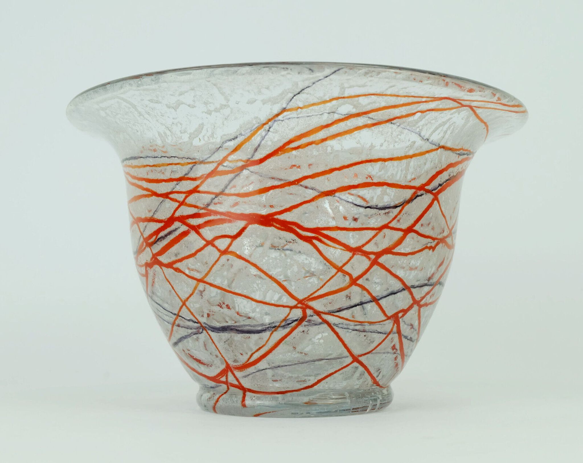 loetz klostermühle art deco glass VASE or bowl 1930s orange red purple white