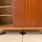 Vintage shoe cabinet with compass feet