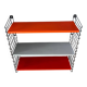 Orange, red and gray Tomado vintage modular wall system - shelves - unit