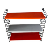 Orange, red and gray Tomado vintage modular wall system - shelves - unit