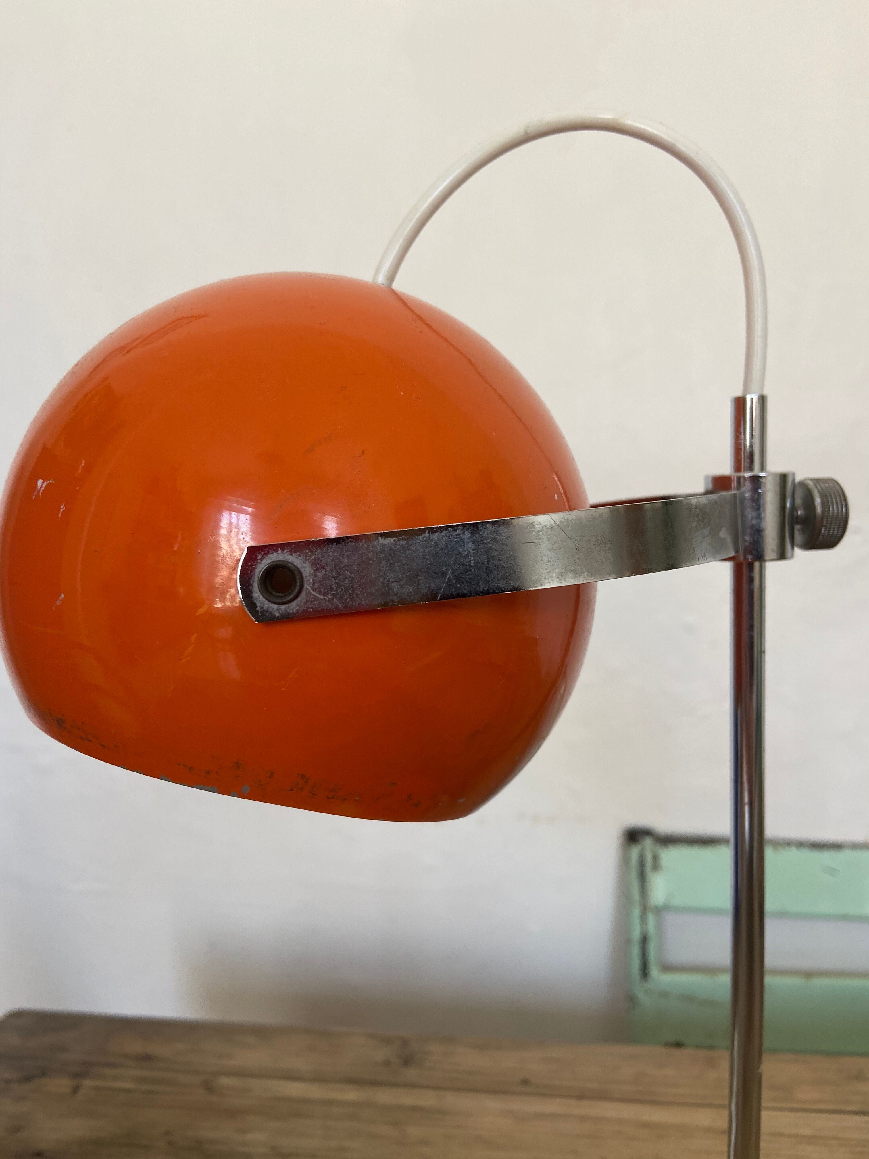 Lampe eyeball vintage orange