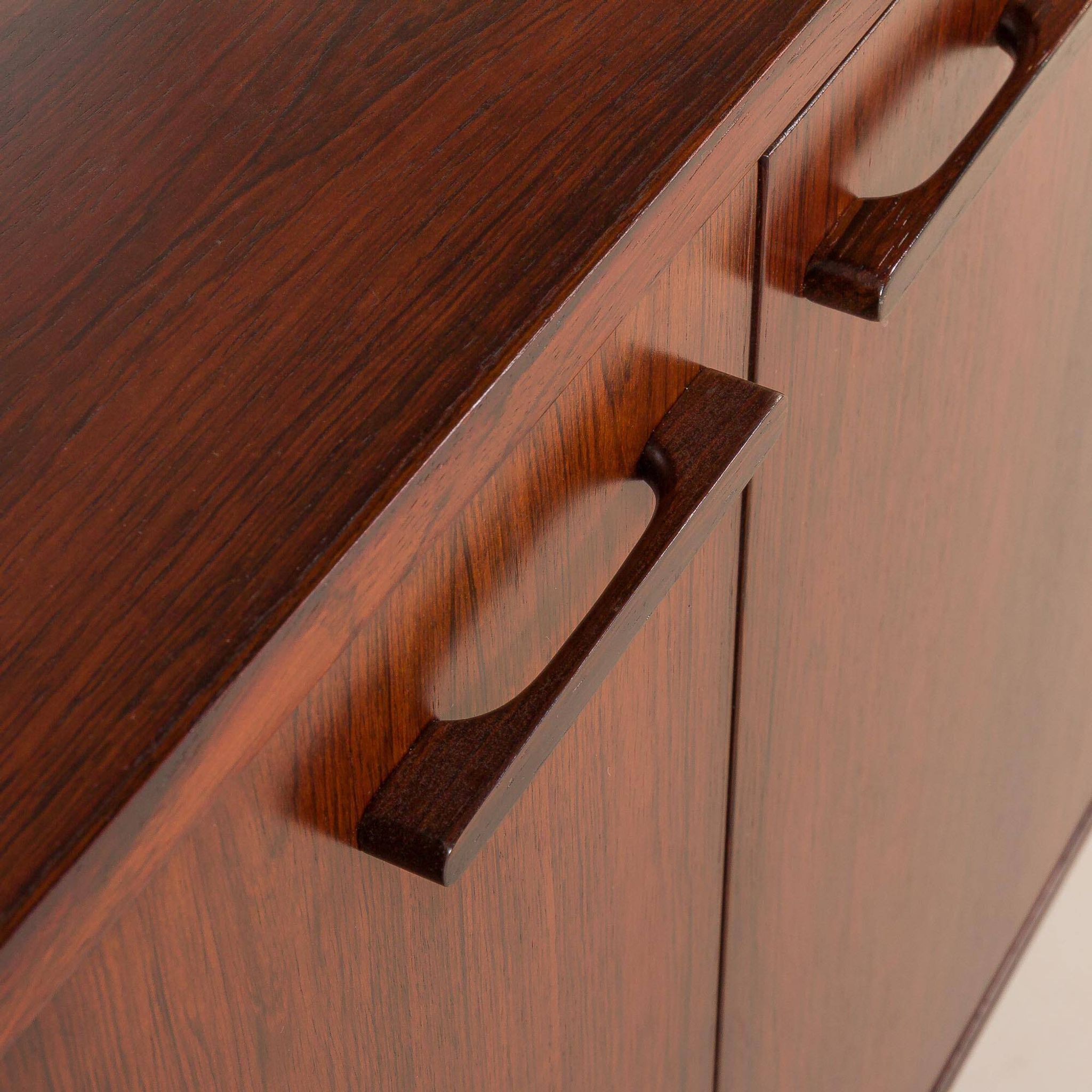 Kai Kristiansen rosewood wall unit with 2 lamps for FM Mobler, Denmark 1960s