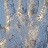 Trinket bowl hand print in 1970s aluminum