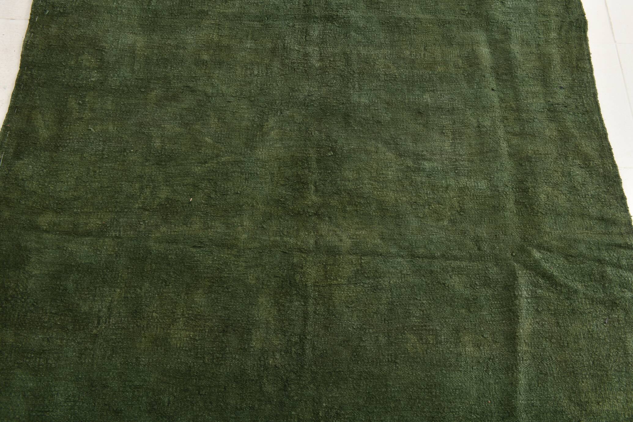Forest Green Turkish Woven Kilim Rug For Bedroom, 157x278 Cm