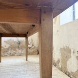 Table de ferme en pin et chêne