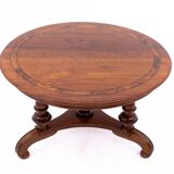 Round table - bench, Northern Europe, late 19th century. After renovation.