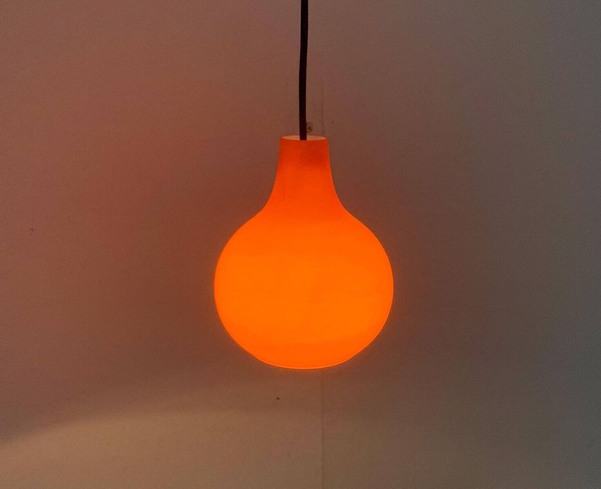 Mid-Century German Glass Pendant Lamp AH by Peill & Putzler, Set of 3