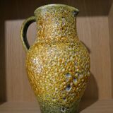 Handmade honey enamel pitcher