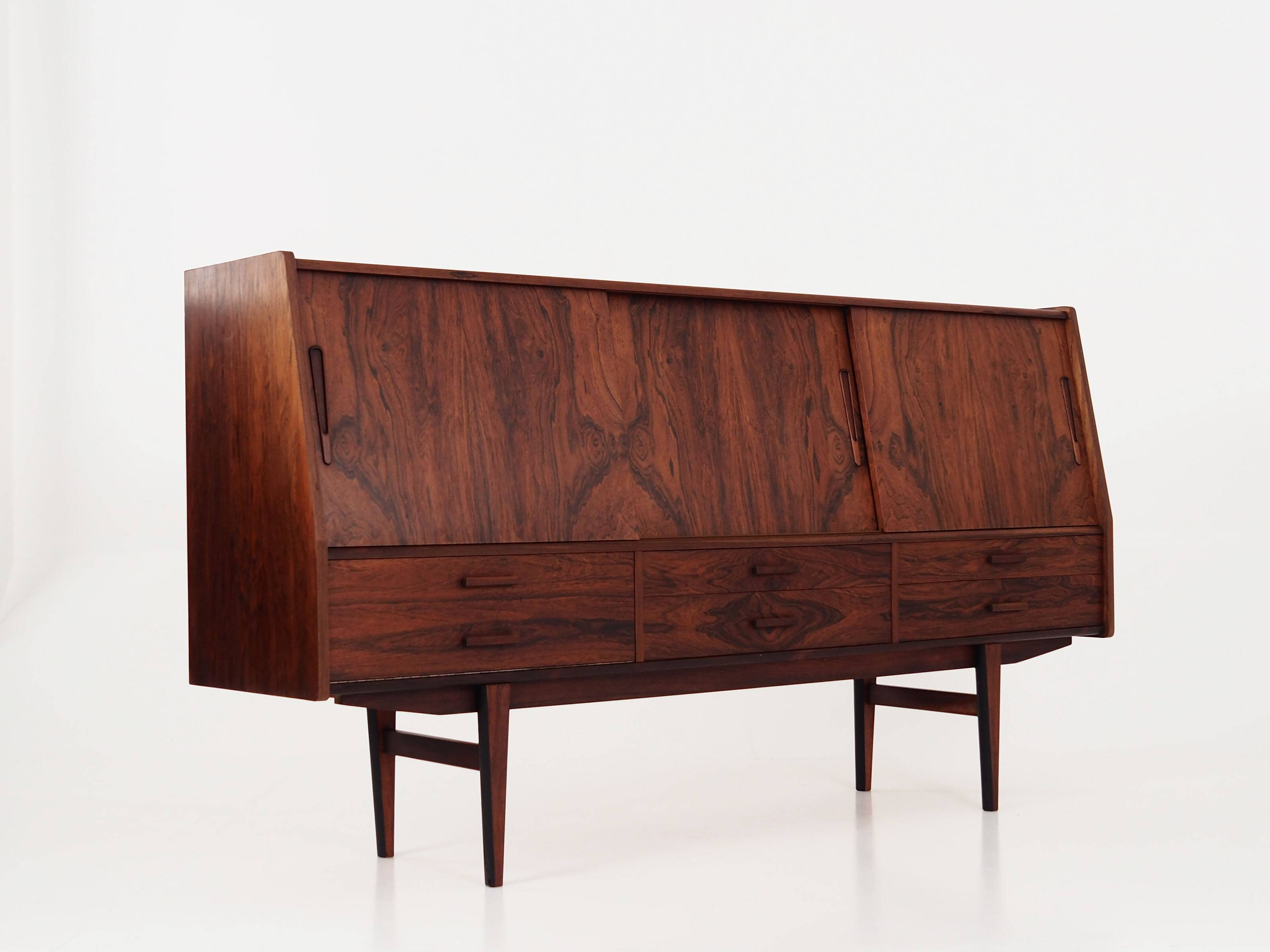 Rosewood highboard, Danish design, 1970s, production: Denmark