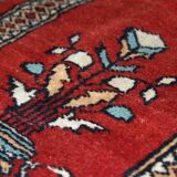 Vintage Turkish Konya handmade carpet 62cm x 92cm 1970s