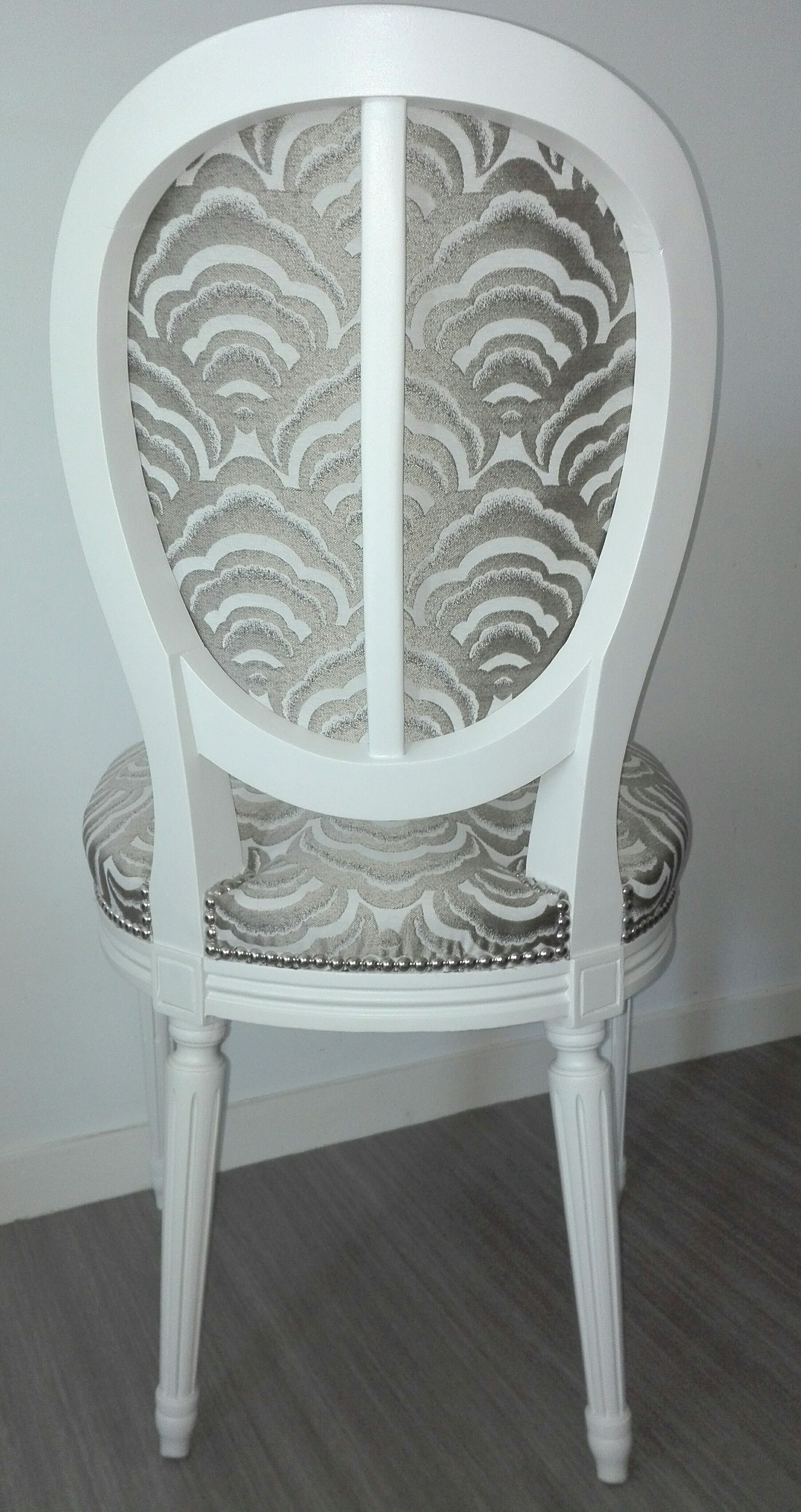 Restored medallion of Louis XVI style Chair