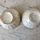 Duo of bowls with silver or gold vintage border 50s