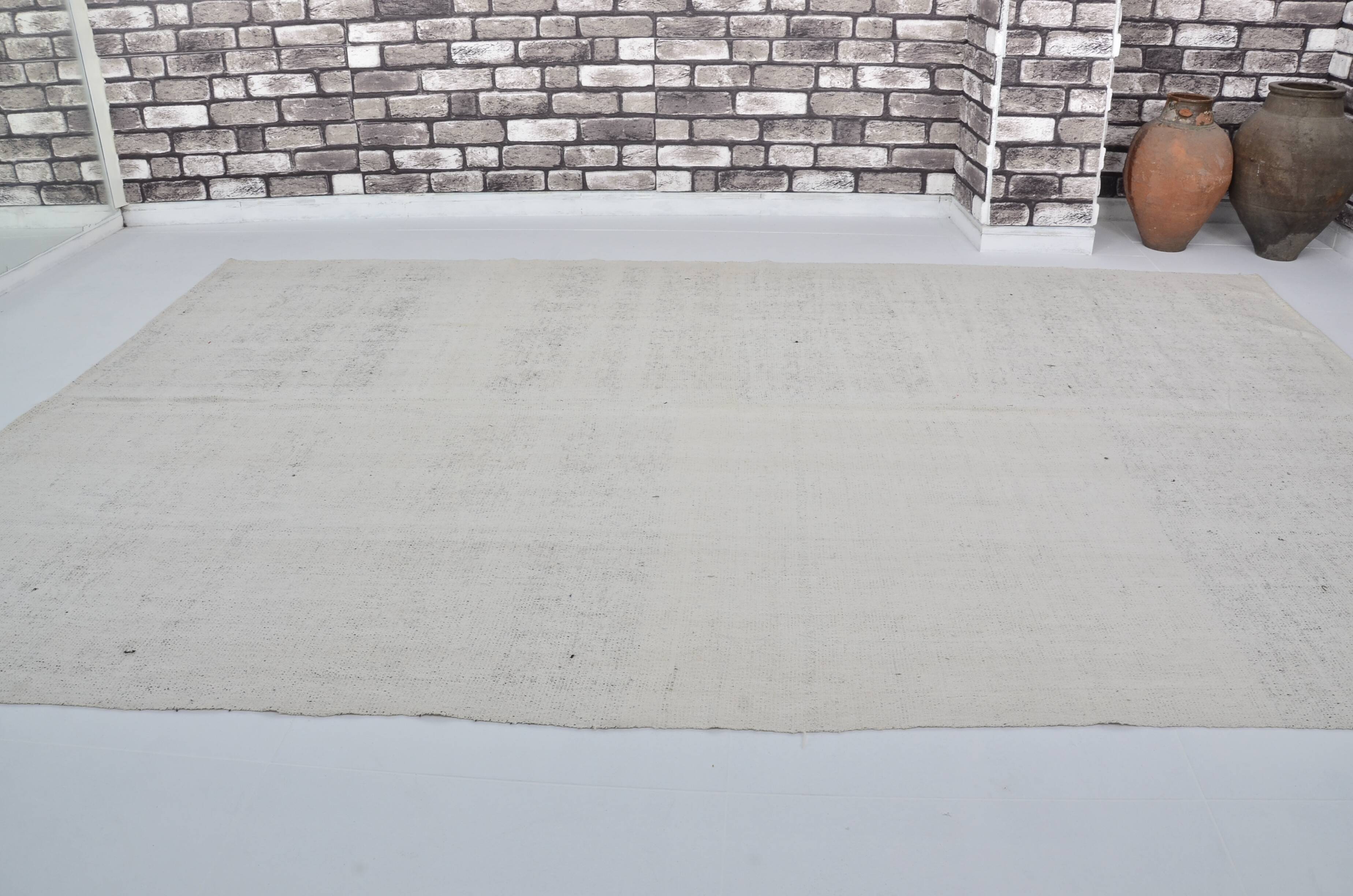 White Handwoven Vintage  Kilim Rug sku 3080