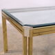 Table basse italienne chromée et verre, années 1970