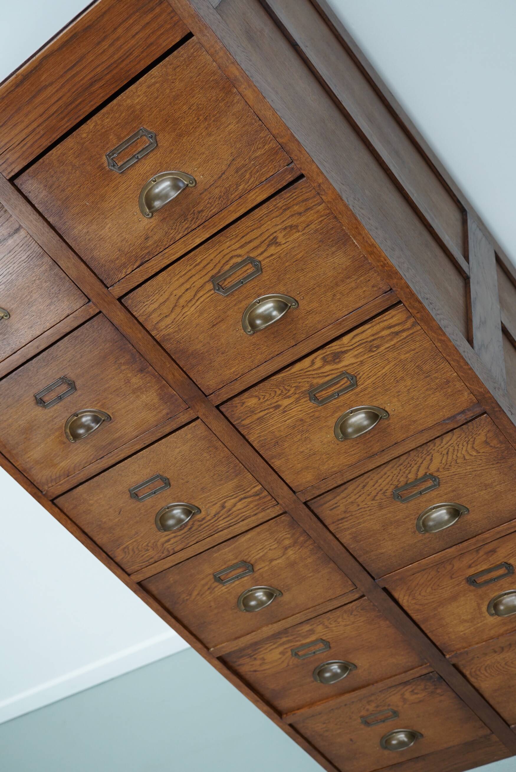 Vintage Dutch Oak Apothecary / Filing Cabinet, 1930s