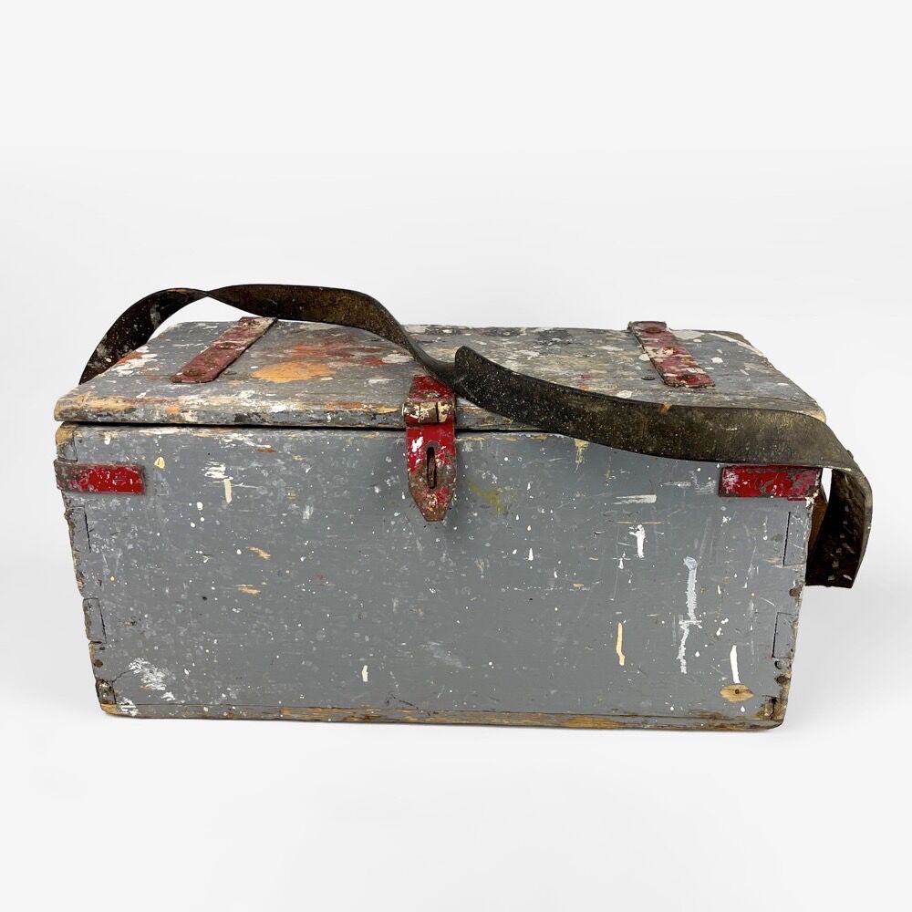 Old wooden painter's box
