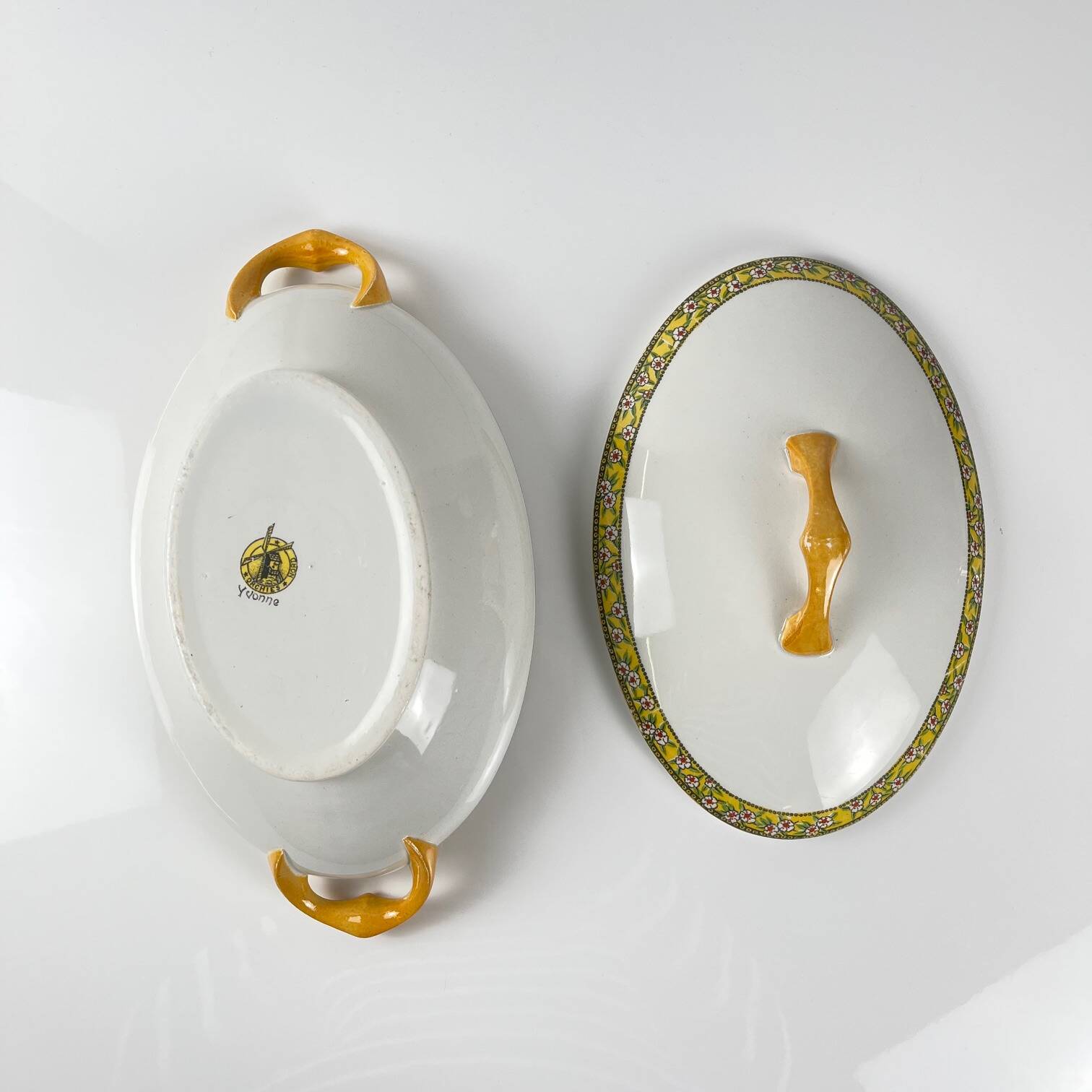 "Yvonne" iron earth soup tureen, Orchies, early 20th century