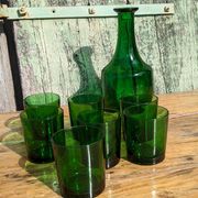 Vintage glass and carafe service