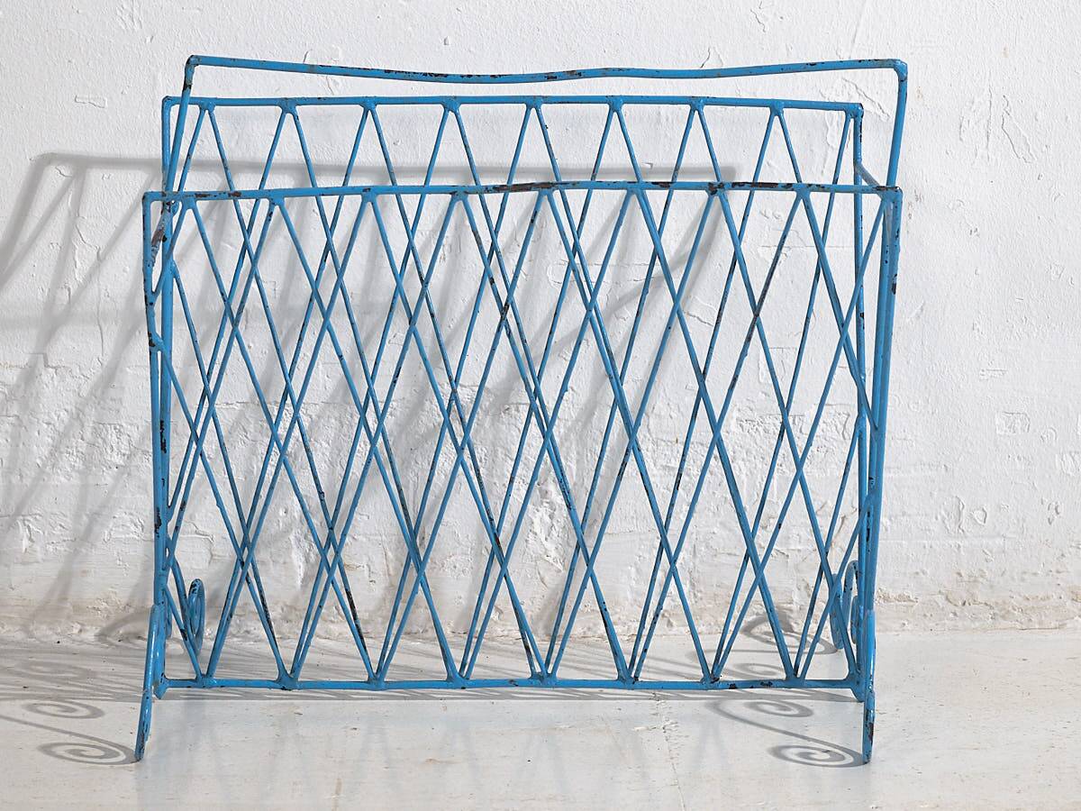 Porte-revues en métal de style vintage (c.1950)