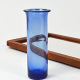 Danish wall mirror by Jacob Hermann & Per Lütken and Holmegaard glass vase, 1960s.